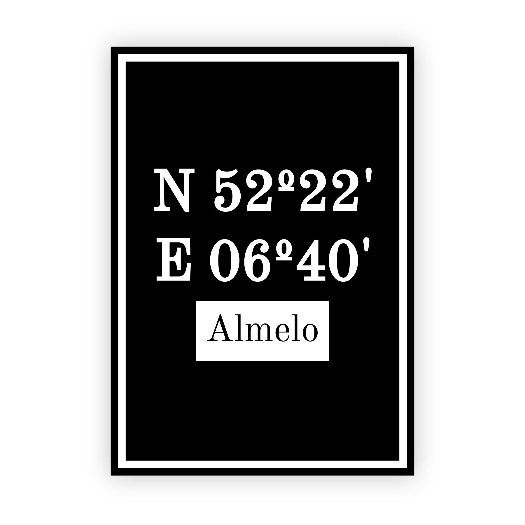 Coordinaten poster van Almelo