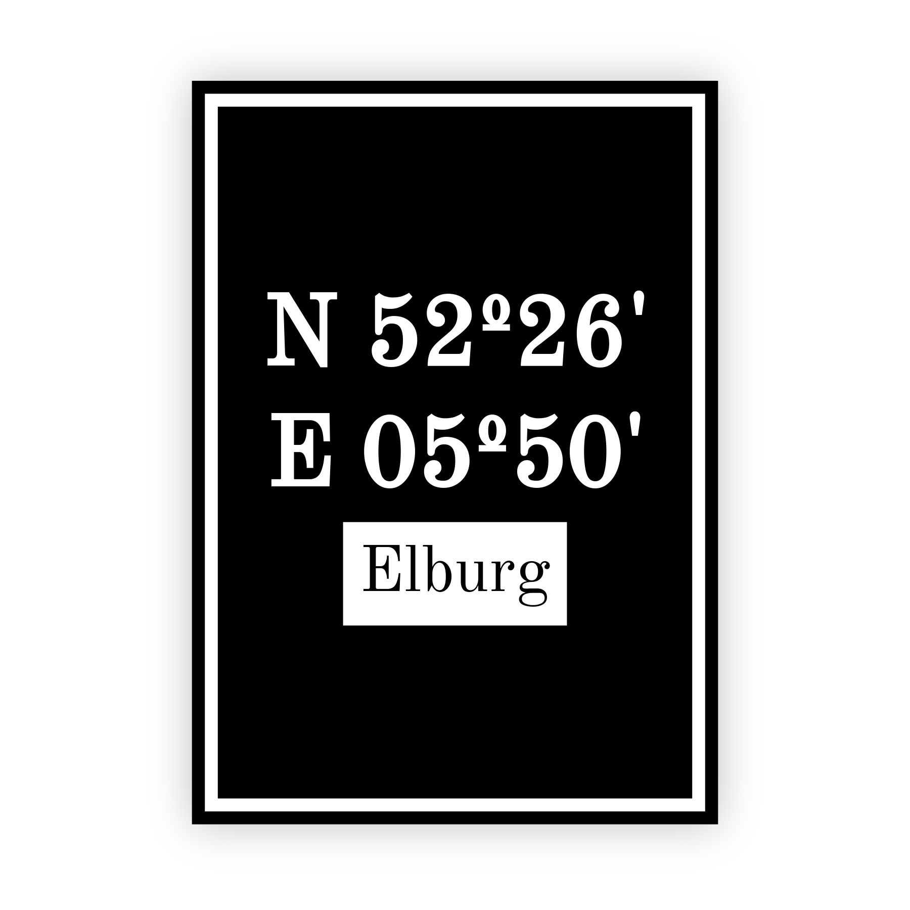 Coordinaten poster van Elburg
