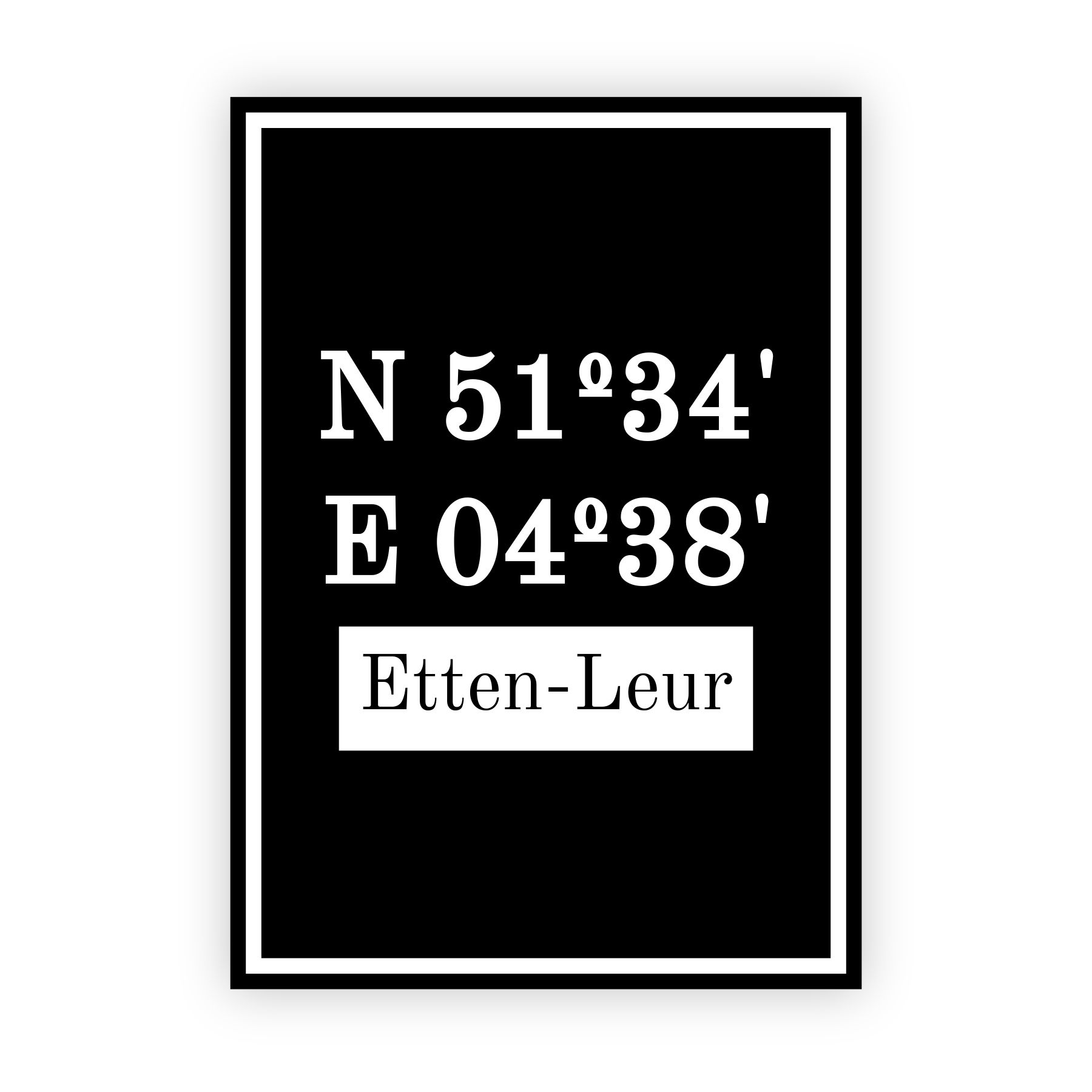 Coordinaten poster van Etten-Leur