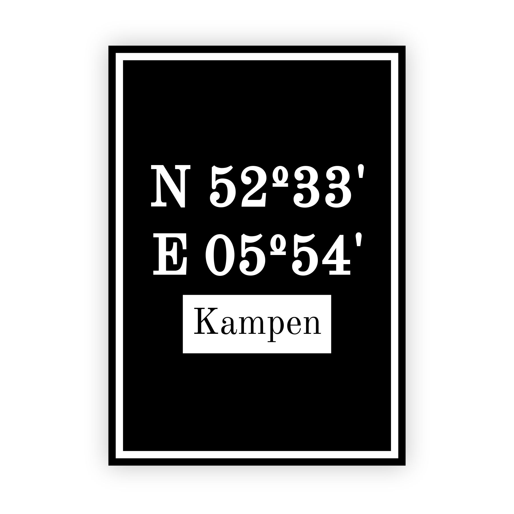 Coordinaten poster van Kampen