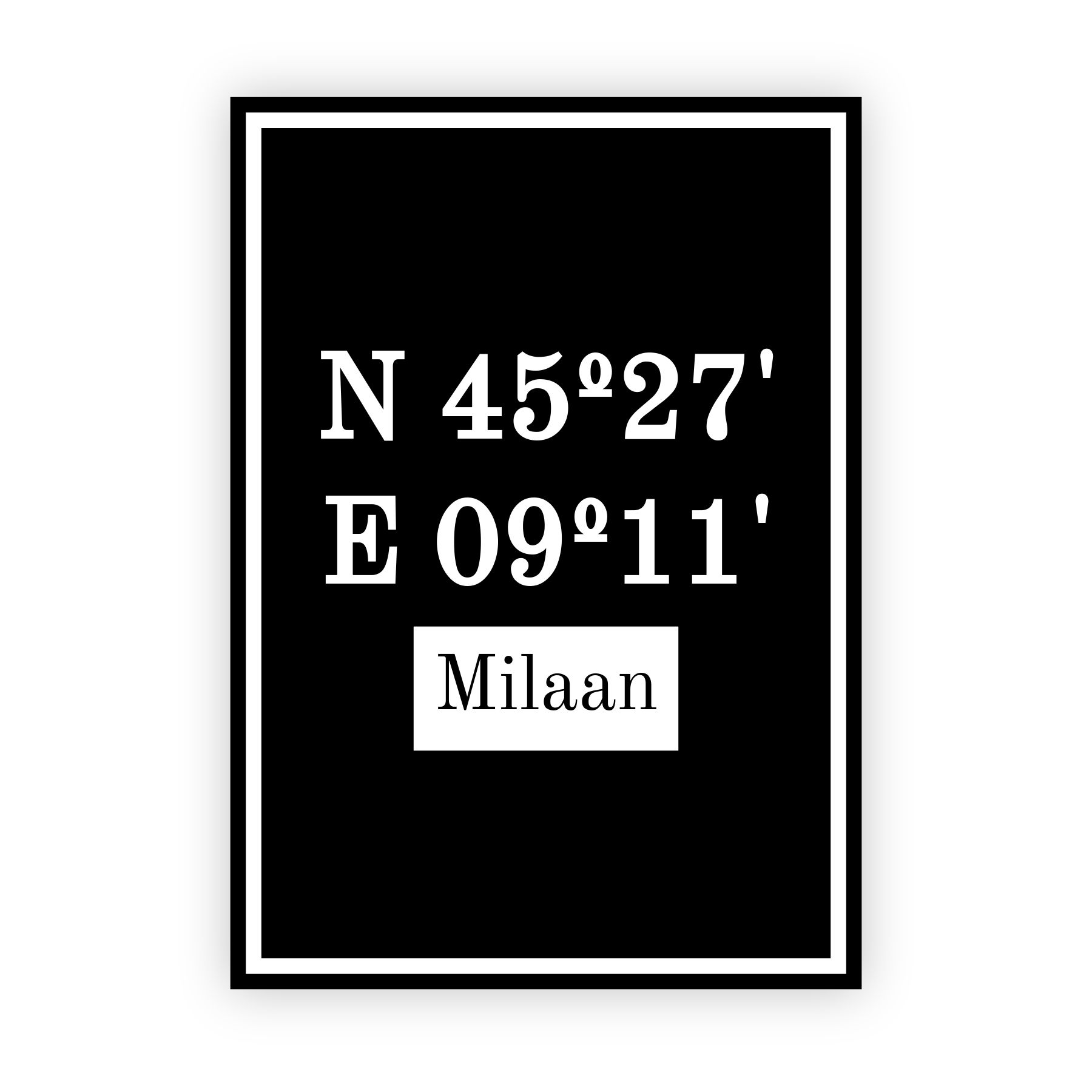 Coordinaten poster van Milaan