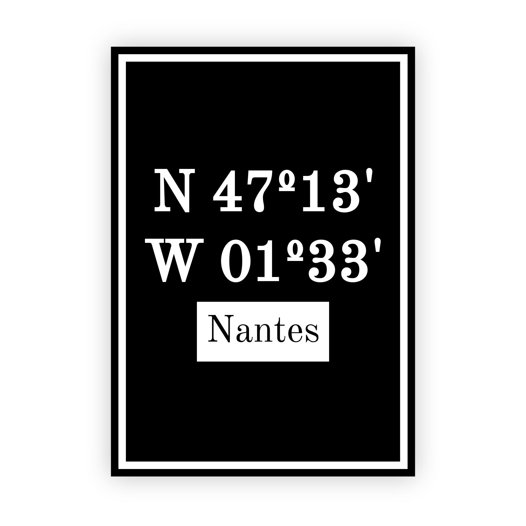 Coordinaten poster van Nantes