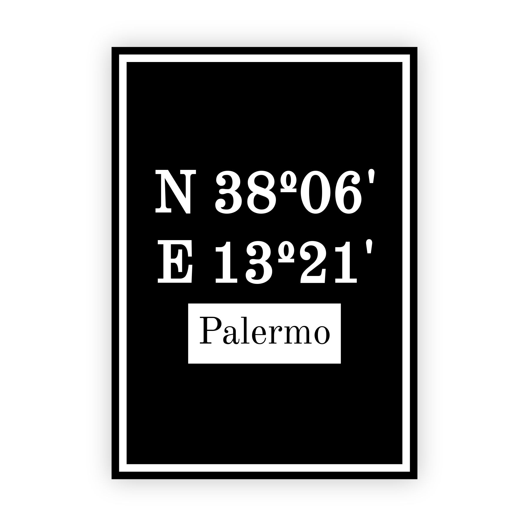 Coordinaten poster van Palermo