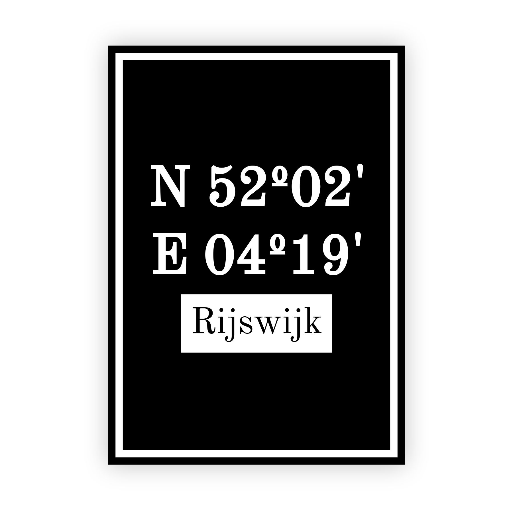 Coordinaten poster van Rijswijk