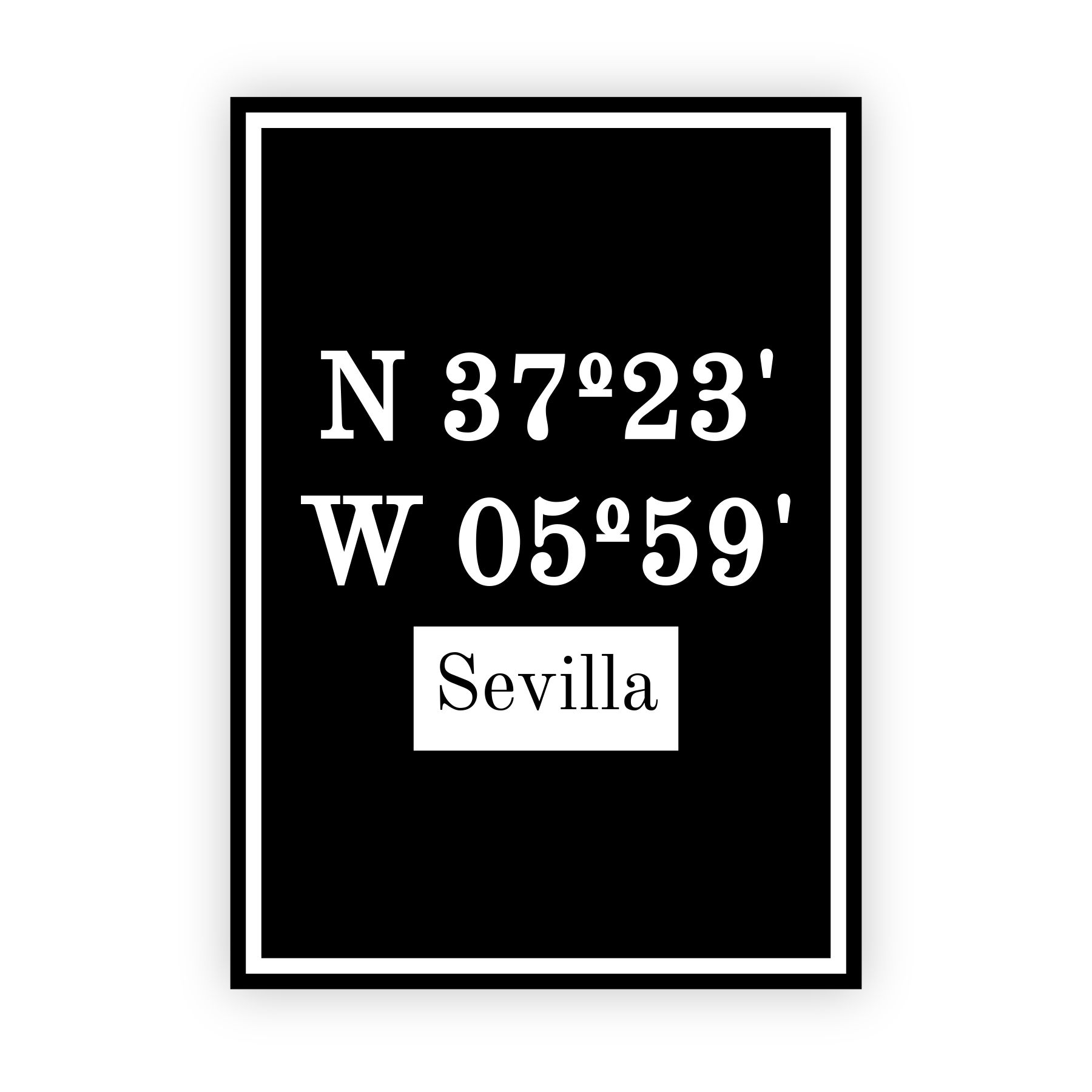 Coordinaten poster van Sevilla