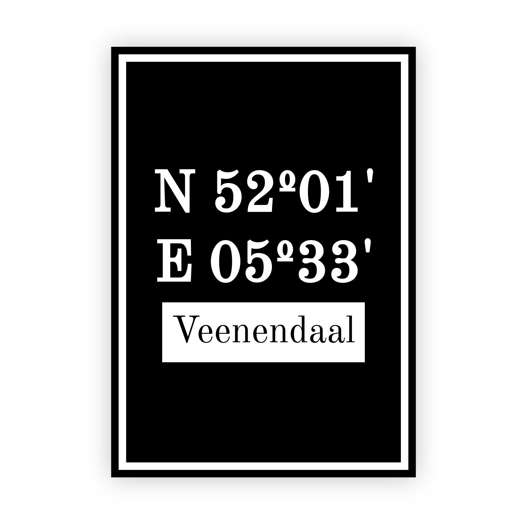 Coordinaten poster van Veenendaal