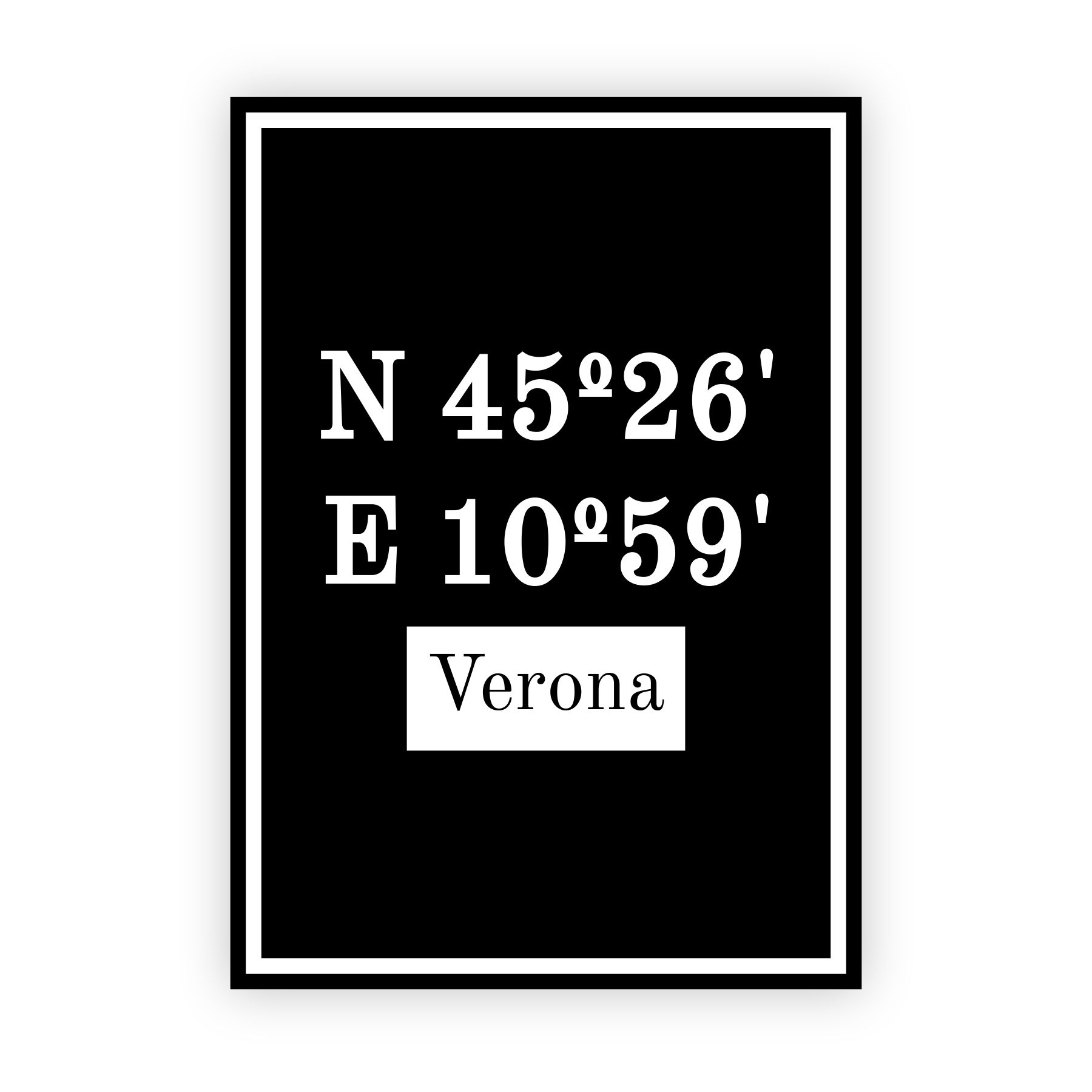 Coordinaten poster van Verona