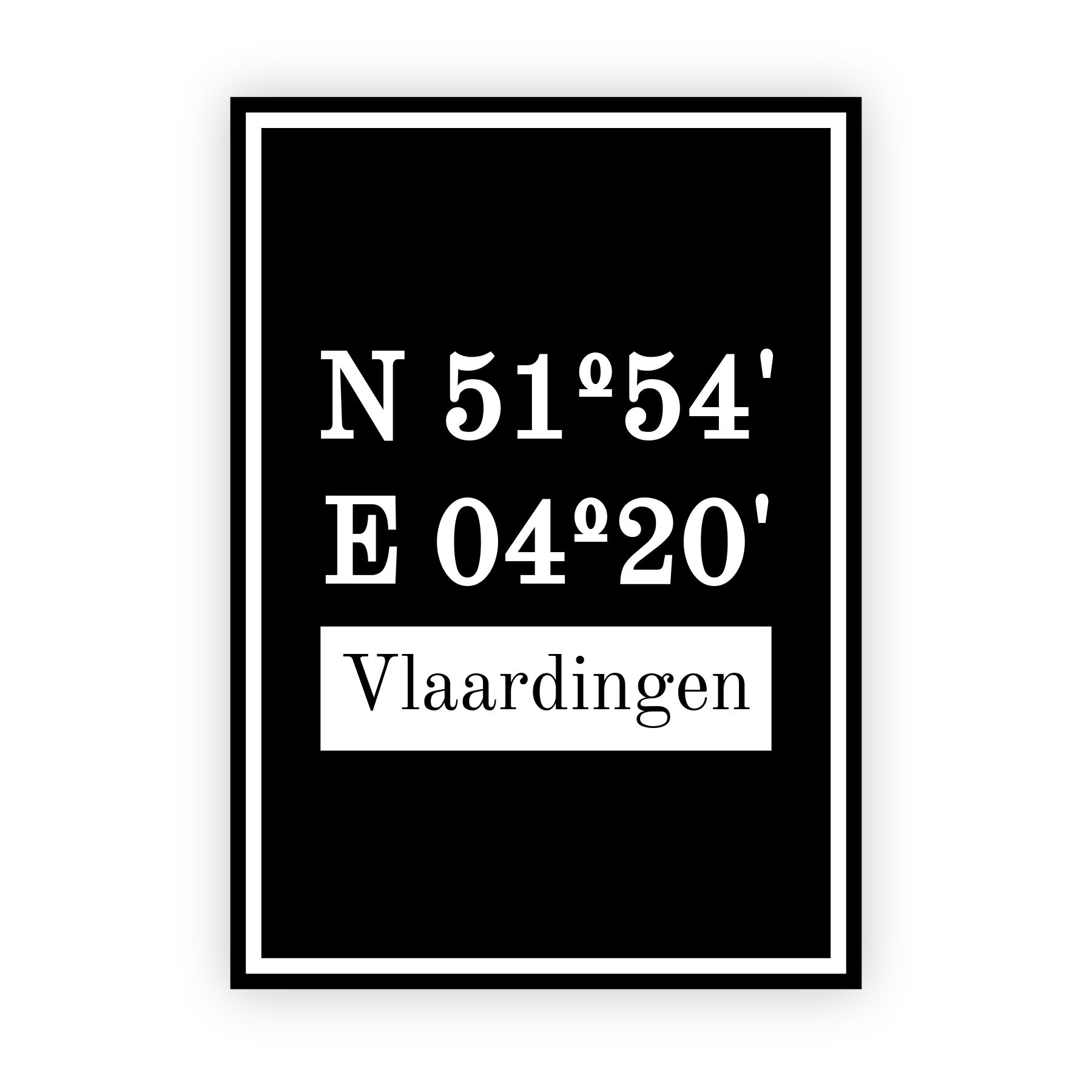 Coordinaten poster van Vlaardingen