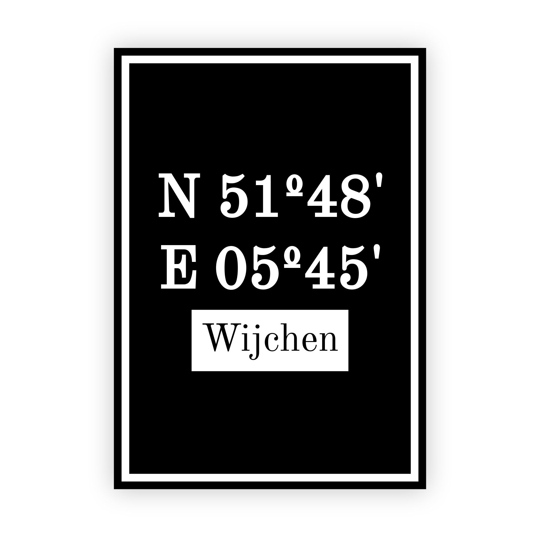 Coordinaten poster van Wijchen