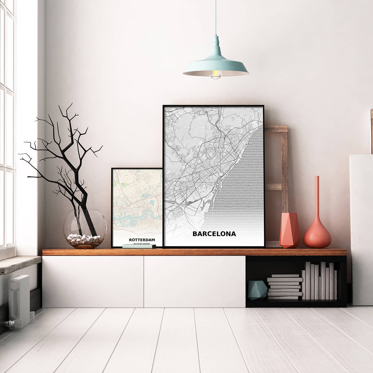 Rotterdam en Barcelona prints